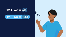 A child and two equations.