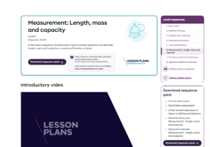 Measurement: Length, mass and capacity (6 lessons) Image