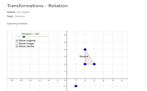 Transformations – rotation Image