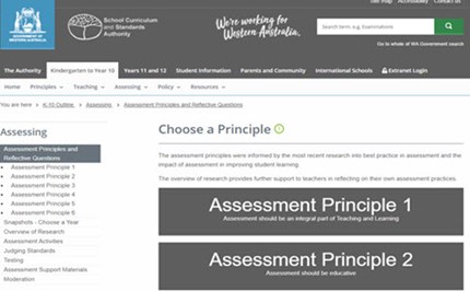 States and territories principles of assessment and advice – WA Image