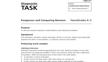 Assessment: Kangaroos and comparing bananas Image