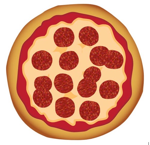A whole pepperoni pizza