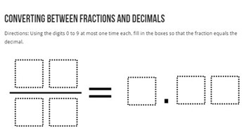 Converting between fractions and decimals Image