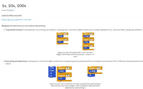 Programming using ones, tens and hundreds Image
