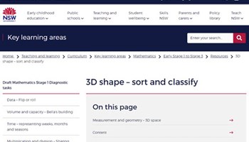 3D shapes – sort and classify Image