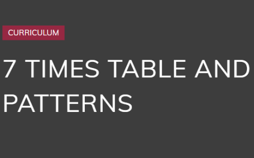 7 times table and patterns Image