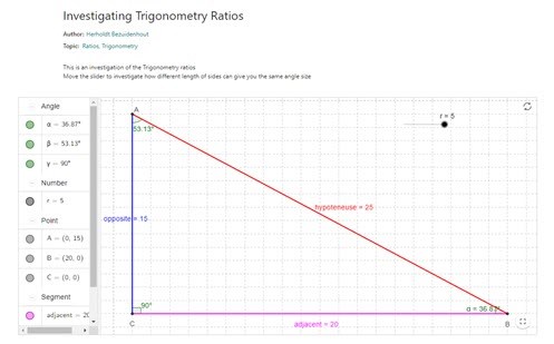 Investigating trigonometry ratios Image
