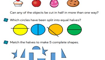 Fractions: finding half and a quarter Image
