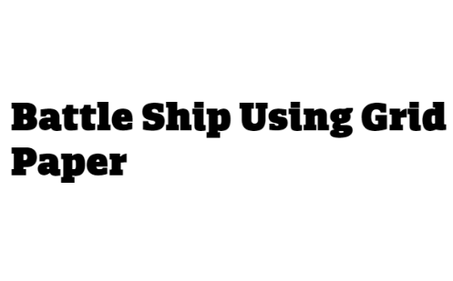 Battle ship using grid paper Image