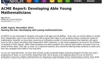 Developing able mathematicians Image