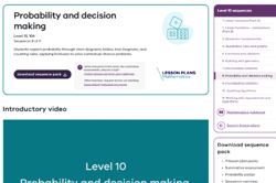 Probability and decision making (11 lessons) Image