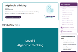 Algebraic thinking (8 lessons) Image