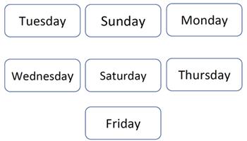 Assessment: Days of the week Image