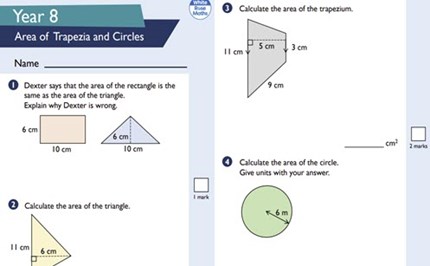 Assessment: area of trapezia and circles Image