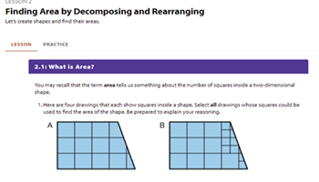 Finding area by decomposing and rearranging Image