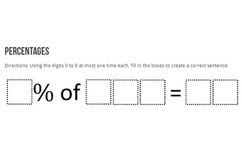 Open middle: Percentages Image