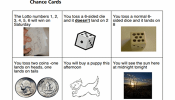 Chance cards and student worksheets Image