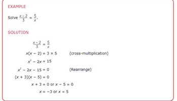 Quadratic equations (Years 9 and 10) Image