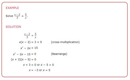 Quadratic equations (Years 9 and 10) Image