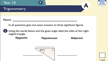 Assessment: Year 9 trigonometry Image
