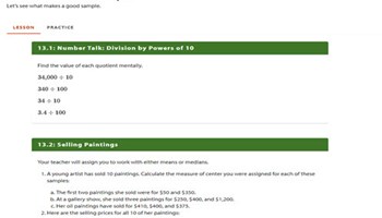 What makes a good sample? Image