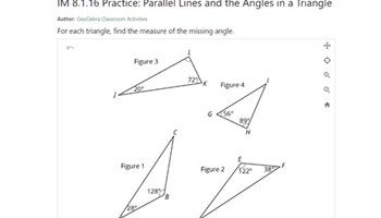 Parallel lines and the angles in a triangle Image