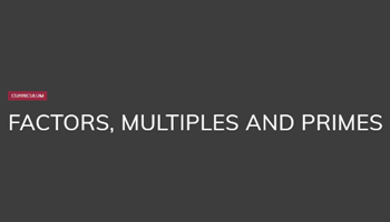 Factors, multiples and primes  Image