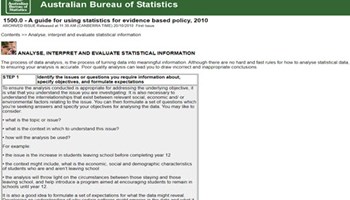Analyse, interpret and evaluate statistical information Image