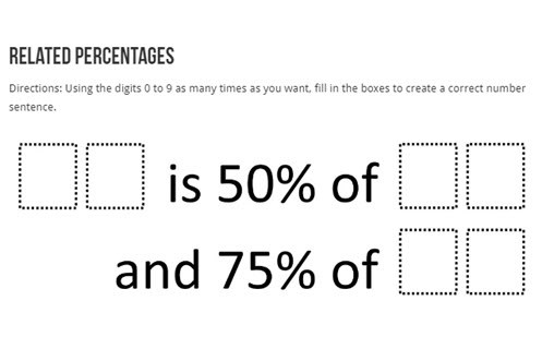 Open middle: Related percentages Image
