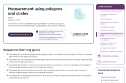 Measurement using polygons and circles (10 lessons) Image