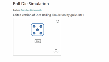 Roll die simulation Image