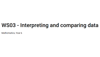 Interpreting and comparing data  Image