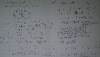 Three points on a circle Image