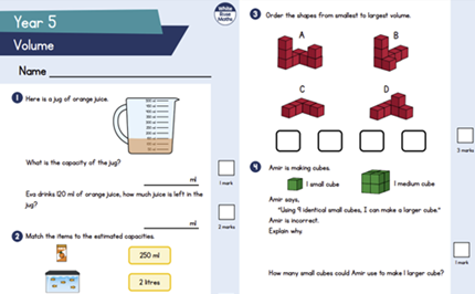 Assessment: Year 5 volume and capacity Image