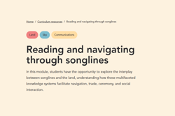 Reading and navigating through songlines Image