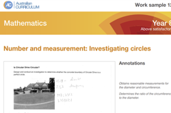 Mathematics Year 8 work sample portfolio – ACARA Image