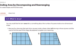 Finding area by decomposing and rearranging Image