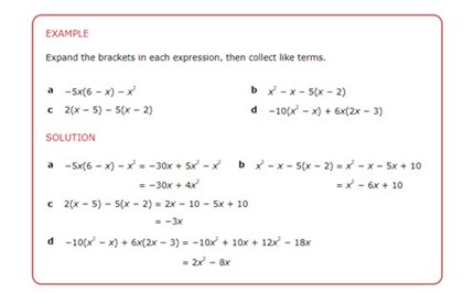 Negative numbers index laws and algebra (Years 8, 9 and 10) Image