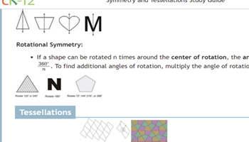Symmetry and tessellations study guide Image