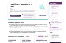 Modelling – proportion and rates (6 lessons) Image