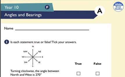 Assessment: angles and bearings Image