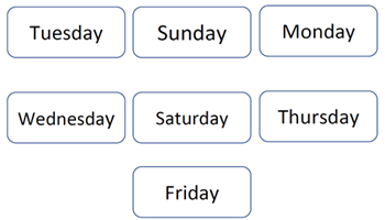 Assessment: days of the week Image