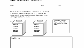 Lucky dip: student worksheet Image