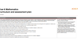 Year 6 Mathematics: Curriculum and assessment plan Image