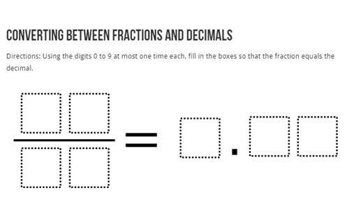 Converting between fractions and decimals Image