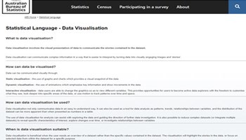 Statistical language: data visualisation Image
