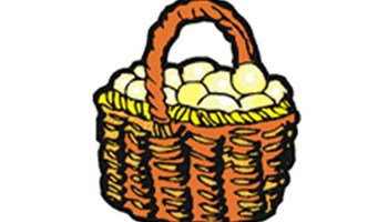 Eggs in a basket Image