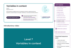 Variables in context (6 lessons) Image