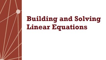 Building linear equations Image