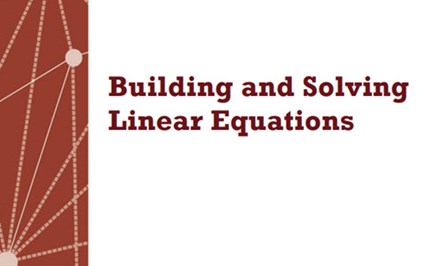 Building linear equations Image